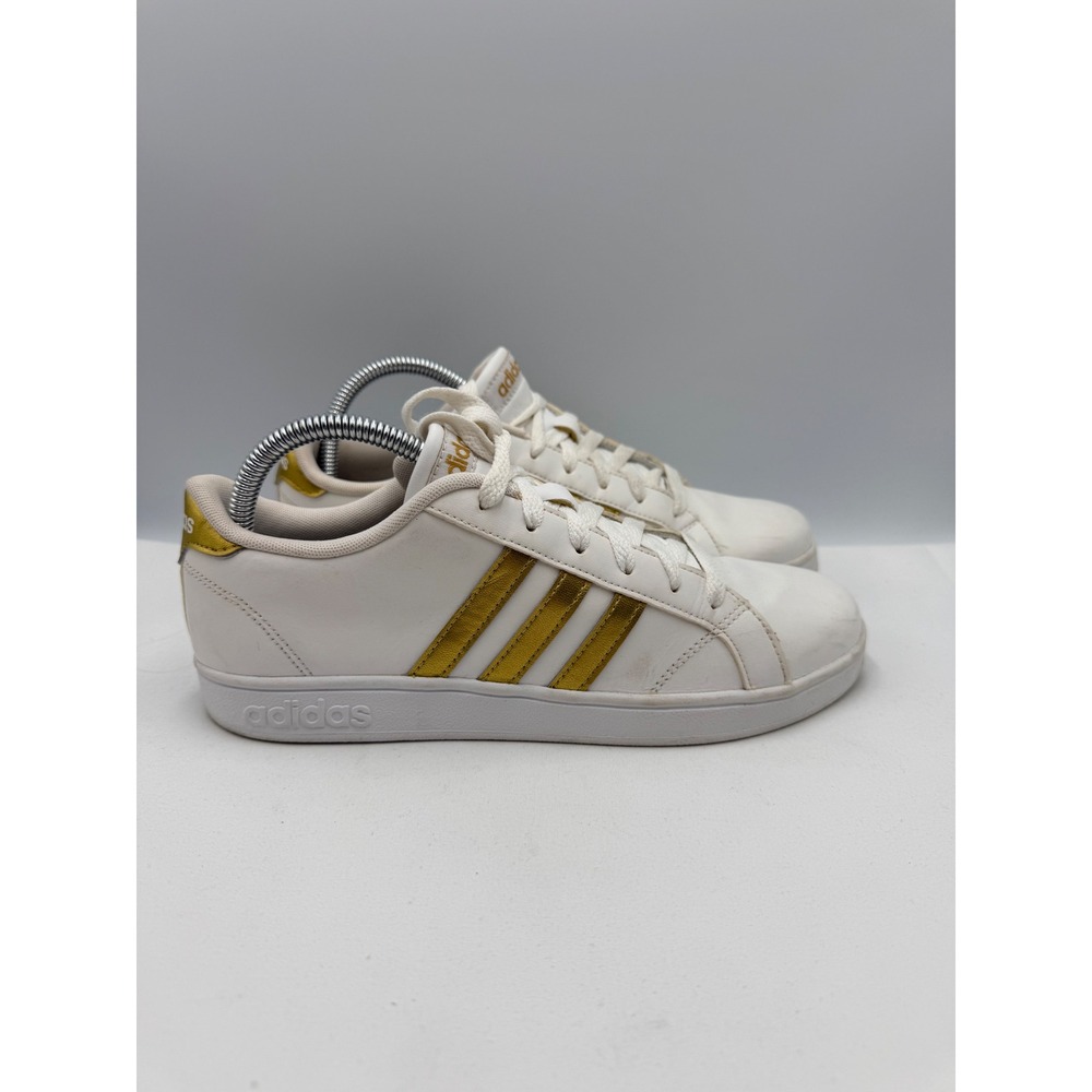 Adidas Neo Grand Court Sneakers Womens 6.5 White Gold Good Low Top CG5844